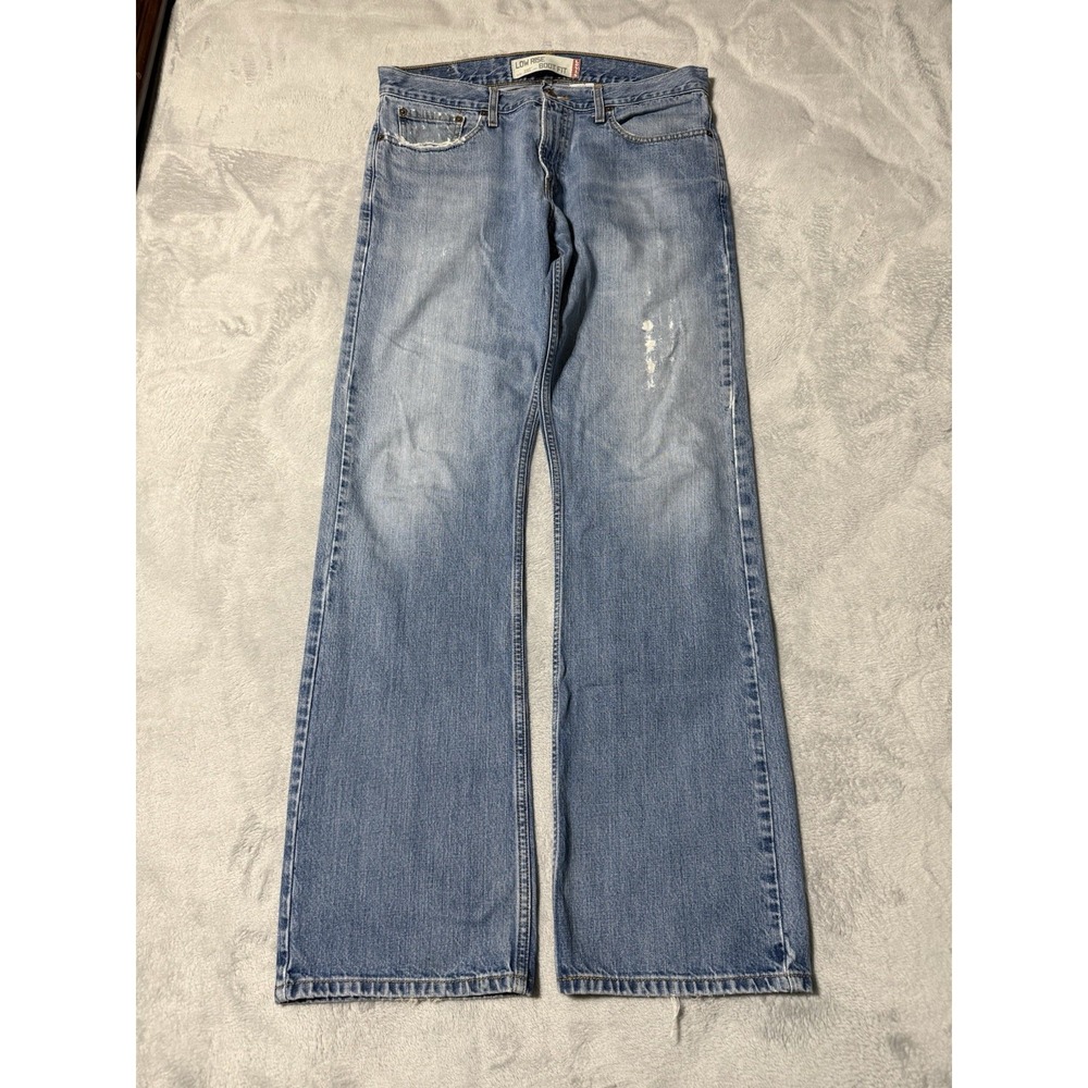 Levis 527 Jeans Mens 34x34 Blue Regular Bootcut Low Rise Medium Wash Denim